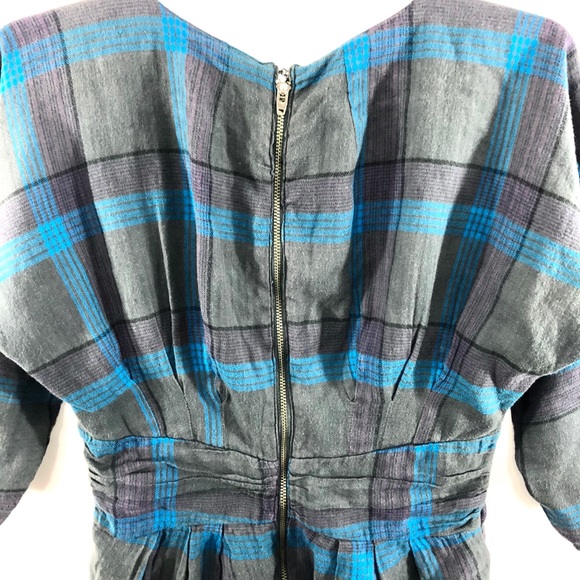 EUC Women's Silence + Noise Plaid Dress Size 0 - Picture 6 of 8